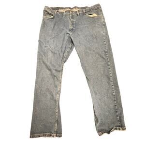 Wrangler Premium Quality Men's Relaxed Fit Straight Leg Blue Jeans 44x30